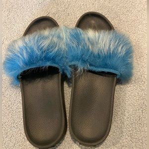 Furry Ugg Slides